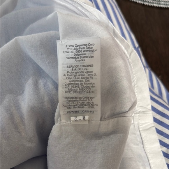 J. Crew Size 0 Blue Sleeveless Midi Dress Striped Tiered Lined Pockets Cotton. - Picture 9 of 10